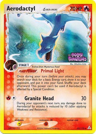 Aerodactyl (Delta Species) 035/110  - Reverse Holofoil Holon Phantoms - Uncommon