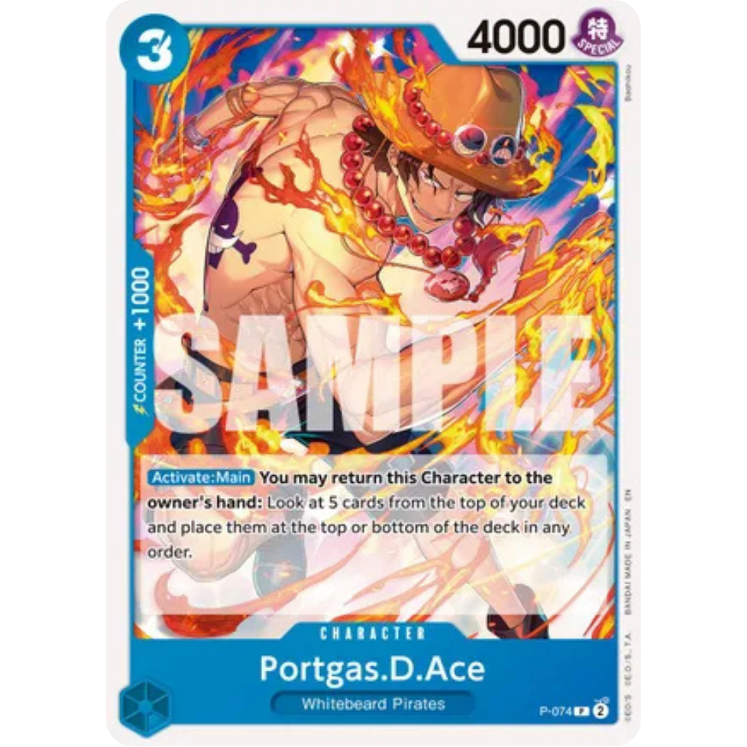 Portgas.D.Ace - P-074 (Pirate Foil) (P-074) - Premium Booster -The Best- Vol. 2 Foil