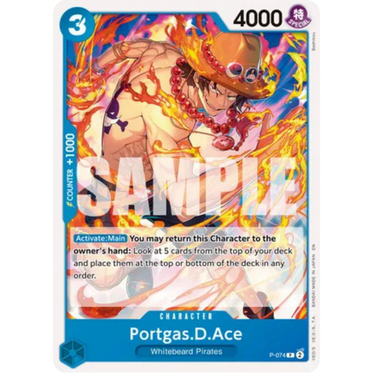 Portgas.D.Ace - P-074 (Pirate Foil) (P-074) - Premium Booster -The Best- Vol. 2 Foil