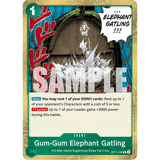 Gum-Gum Elephant Gatling (OP11-038) - A Fist of Divine Speed Foil