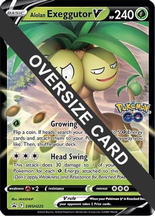 Alolan Exeggutor V SWSH225  - Holofoil Jumbo Cards - Promo