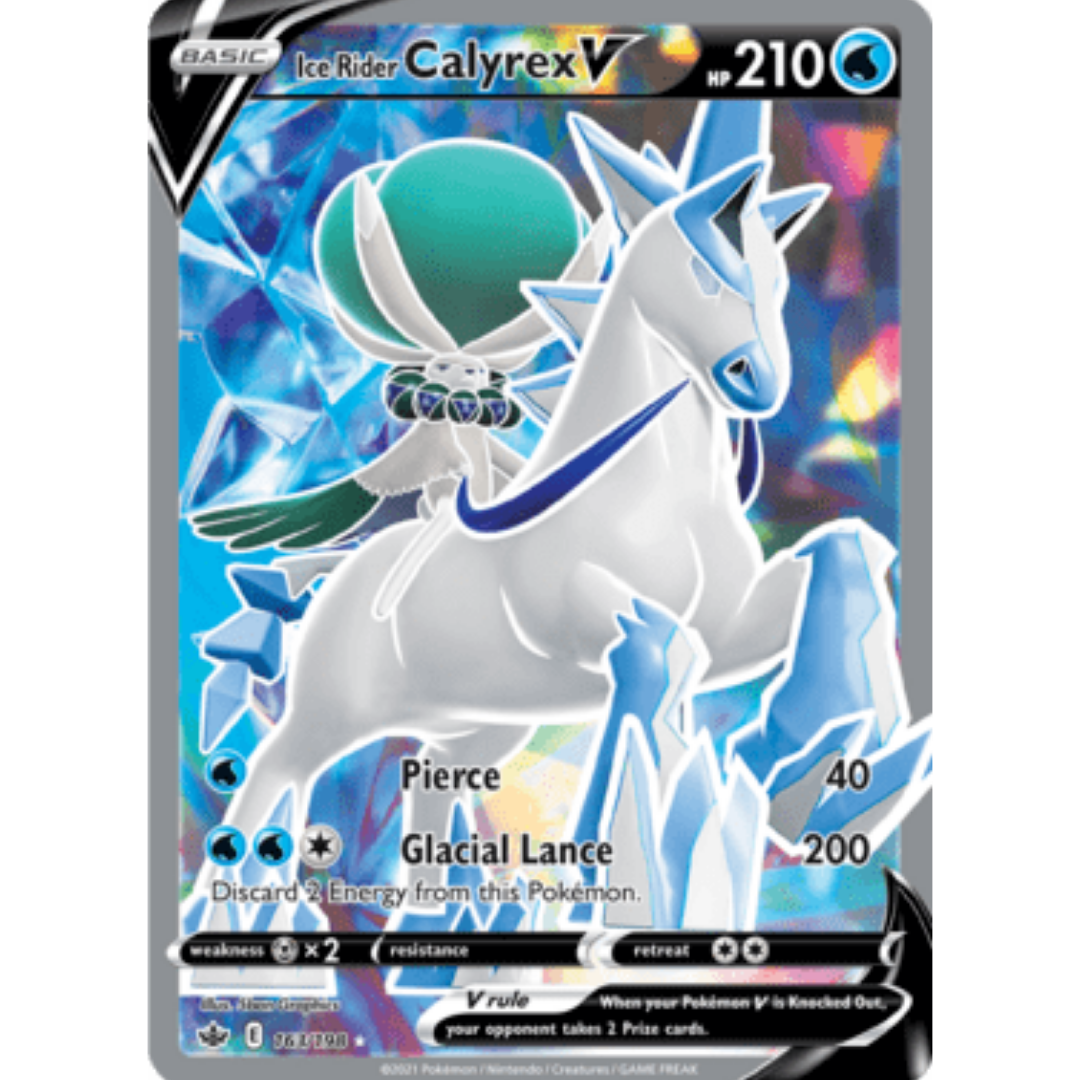 Ice Rider Calyrex V (Full Art) 163  - Holofoil SWSH06 Chilling Reign - Ultra Rare