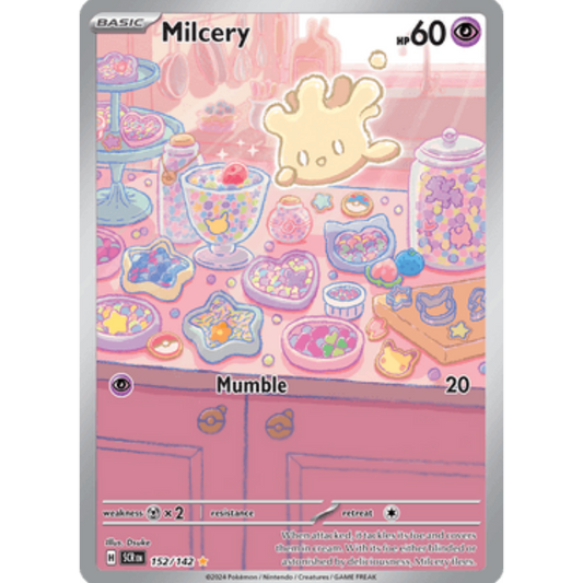 Milcery 152/142  - Holofoil SV07 Stellar Crown - Illustration Rare