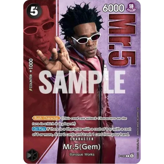 Mr.5 (Gem) - P-149 (Premium Card Collection -Live Action Edition Vol.2 Baroque Works-) (P-149) - One Piece Promotion Cards Foil