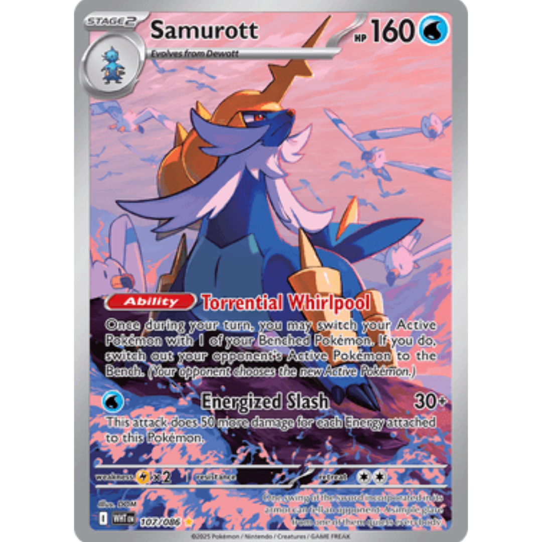 Samurott 107/086  - Holofoil SV White Flare - Illustration Rare