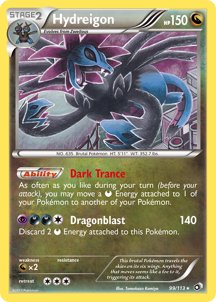 Hydreigon 099  - Holofoil Legendary Treasures - Holo Rare
