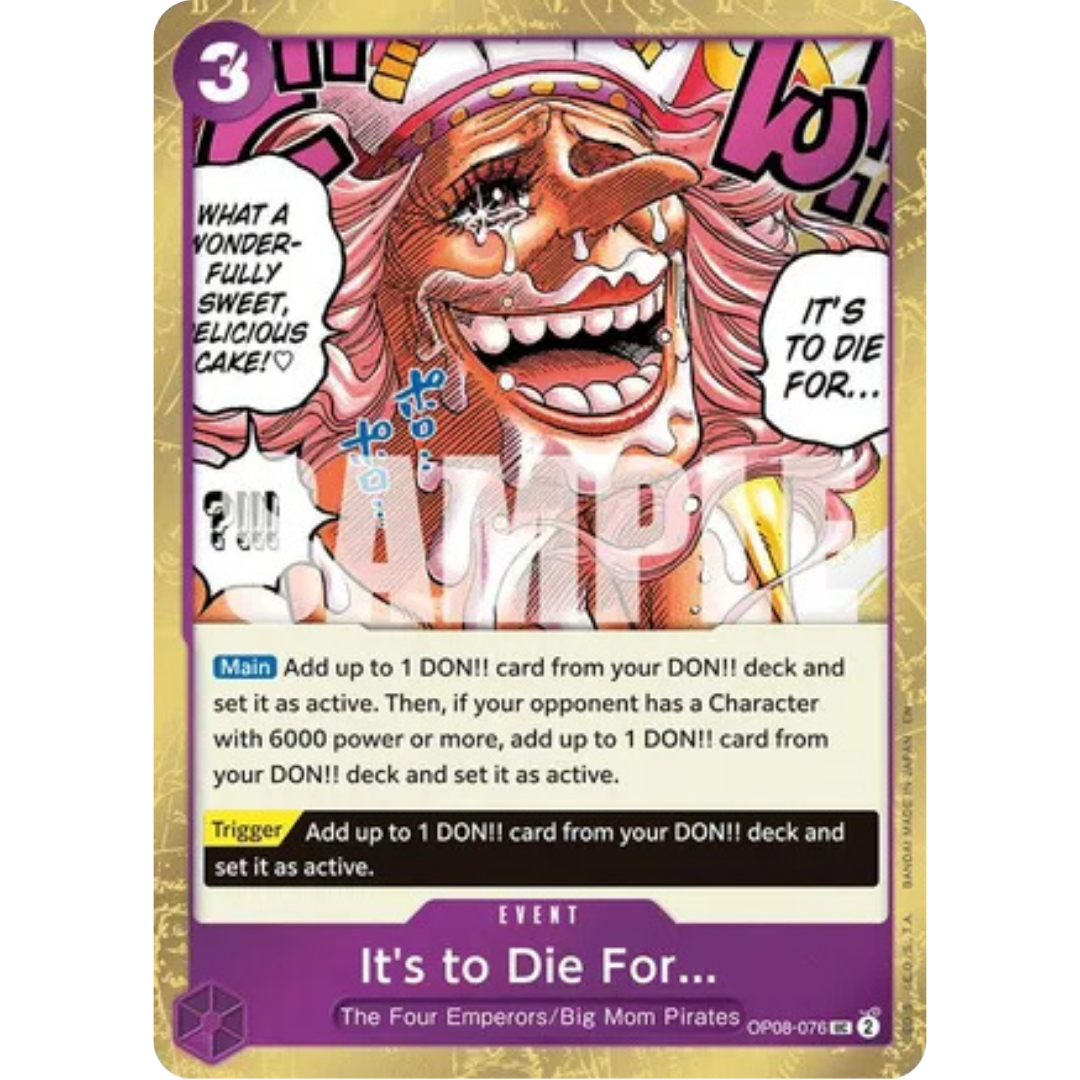 It's to Die For (Pirate Foil) (OP08-076) - Premium Booster -The Best- Vol. 2 Foil