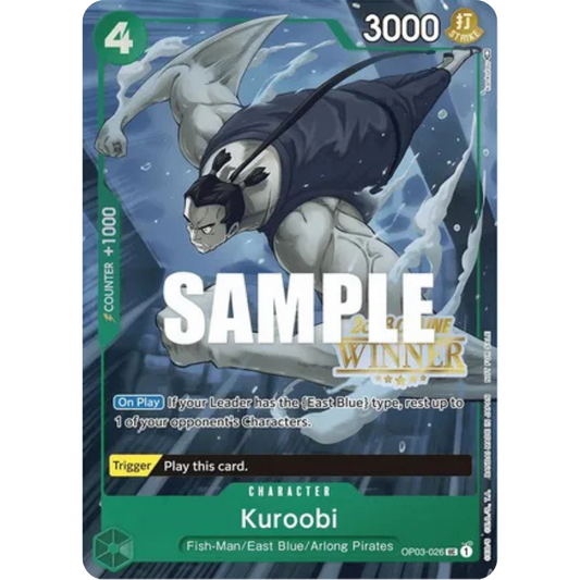 Kuroobi (Online Regional 2023) [Winner] (OP03-026) - One Piece Promotion Cards Foil