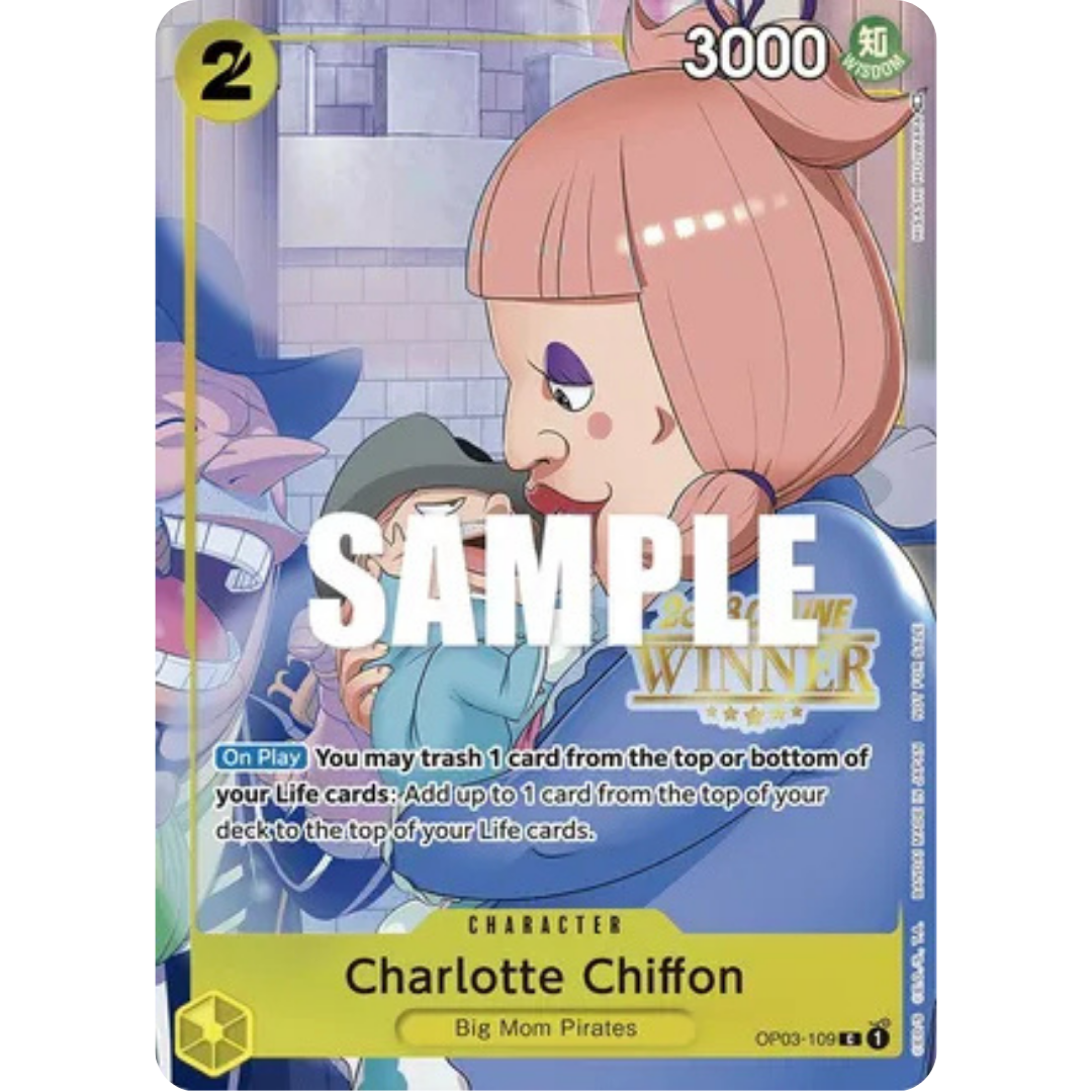 Charlotte Chiffon (Online Regional 2023) [Winner] (OP03-109) - One Piece Promotion Cards Foil