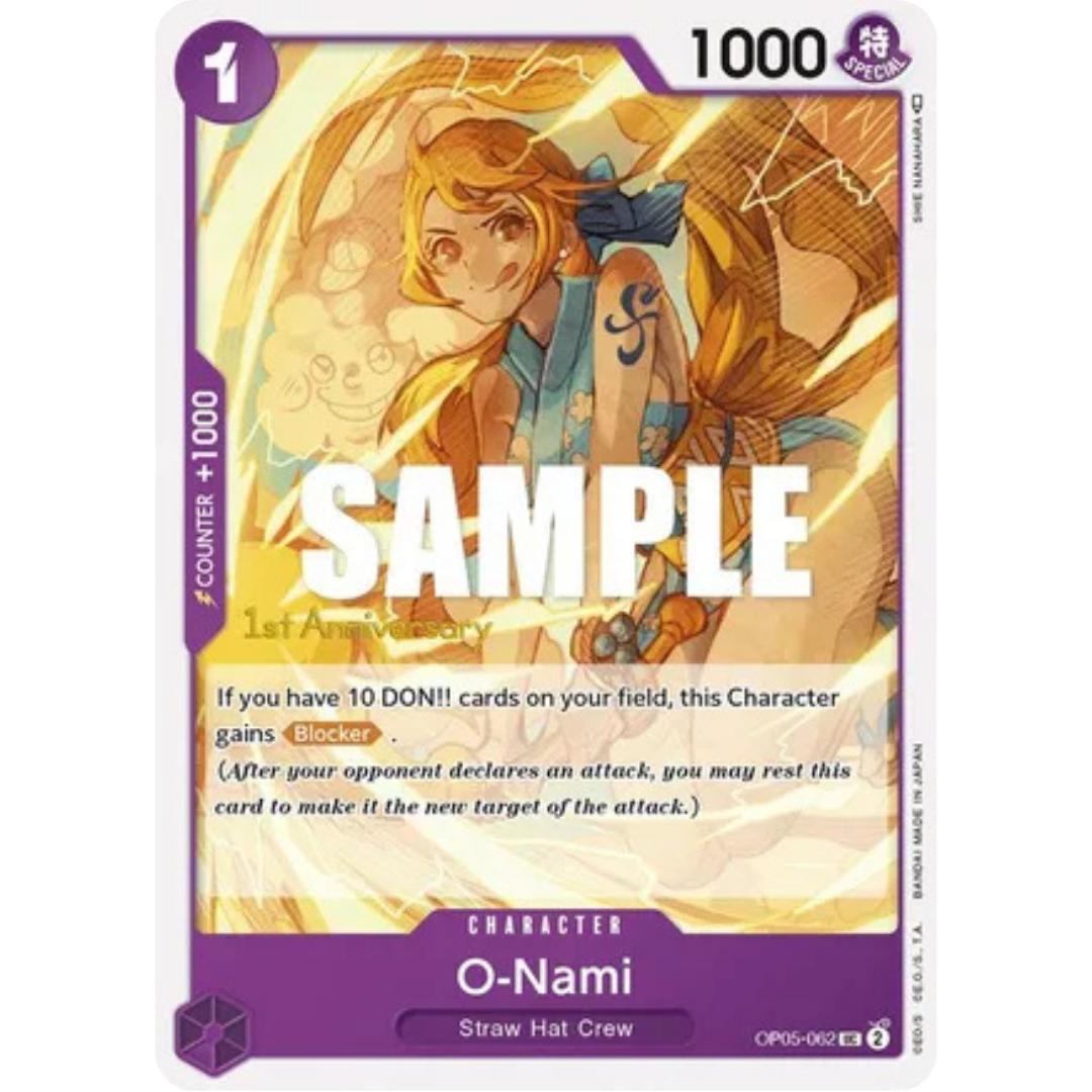 O-Nami (OP05-062) - Awakening of the New Era: 1st Anniversary Tournament Cards