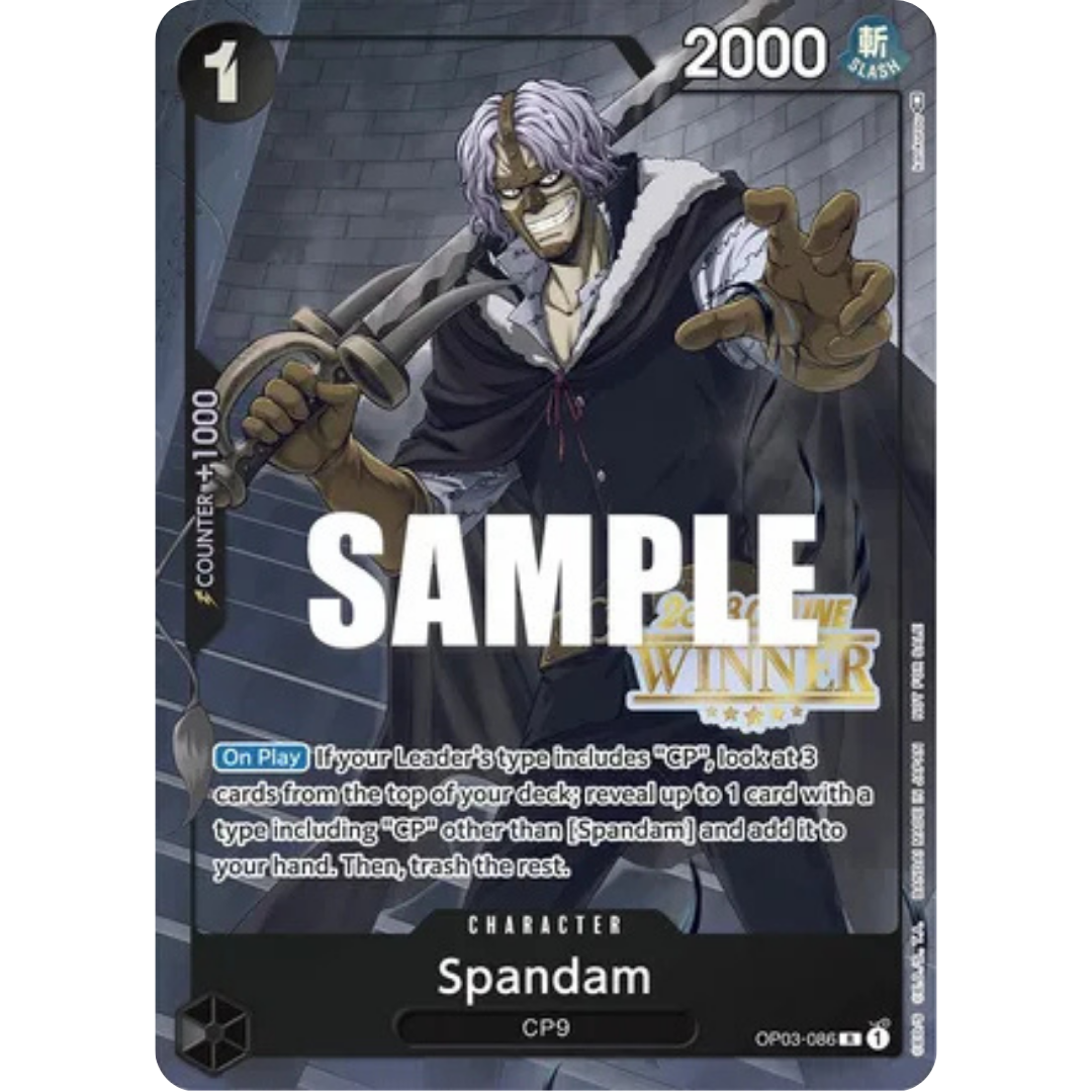 Spandam (Online Regional 2023) [Winner] (OP03-086) - One Piece Promotion Cards Foil
