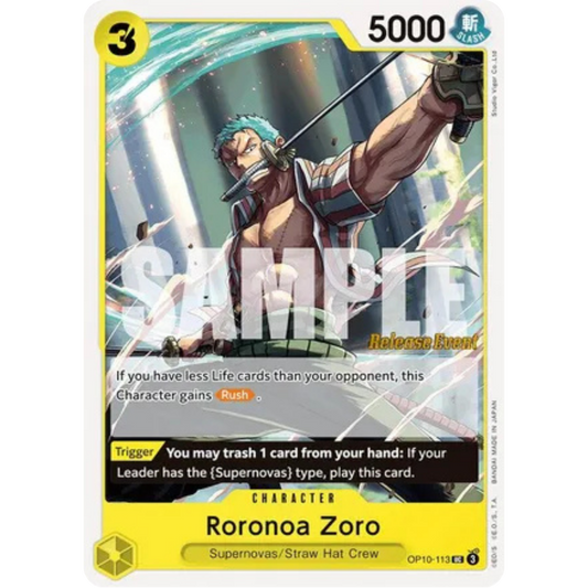 Roronoa Zoro (113) (OP10-113) - Royal Blood Release Event Cards