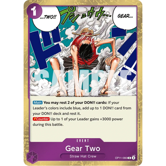 Gear Two (OP11-080) - A Fist of Divine Speed Foil