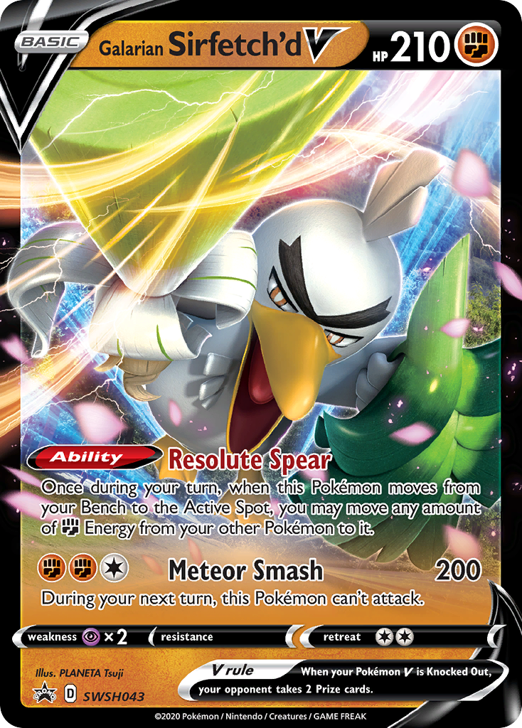Galarian Sirfetch'd V SWSH043  - Holofoil SWSH Sword & Shield Promo Cards - Promo