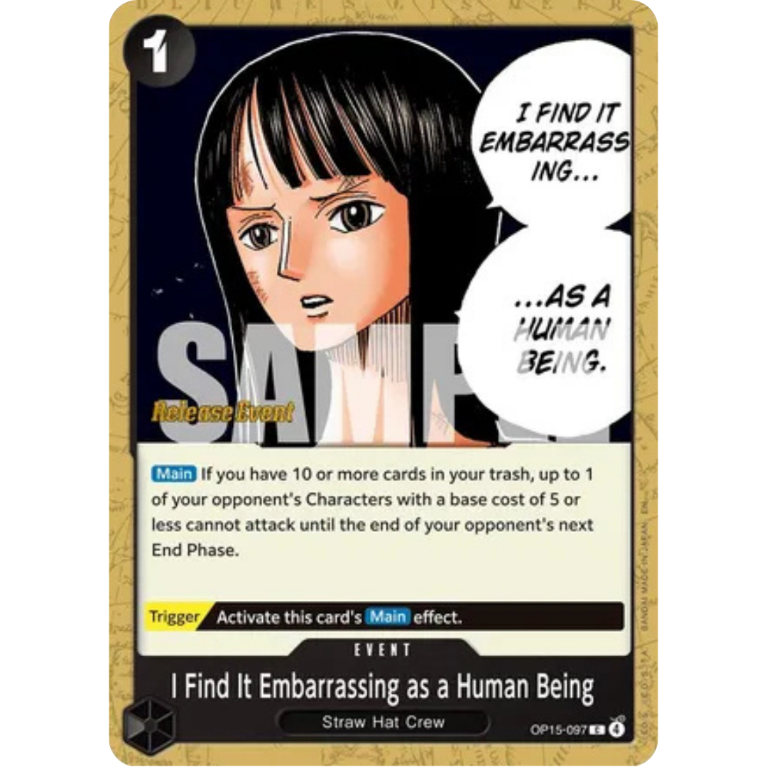 I Find It Embarrassing as a Human Being (OP15-097) - Adventure on Kami's Island Release Event Cards