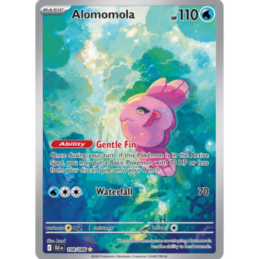 Alomomola 108/086  - Holofoil SV Black Bolt - Illustration Rare