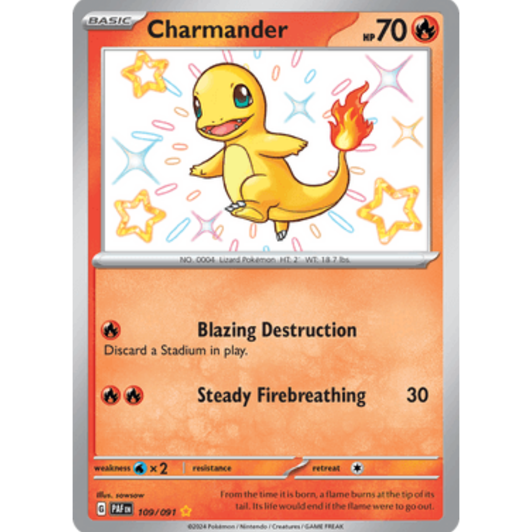 Charmander 109/091  - Holofoil SV Paldean Fates - Shiny Rare