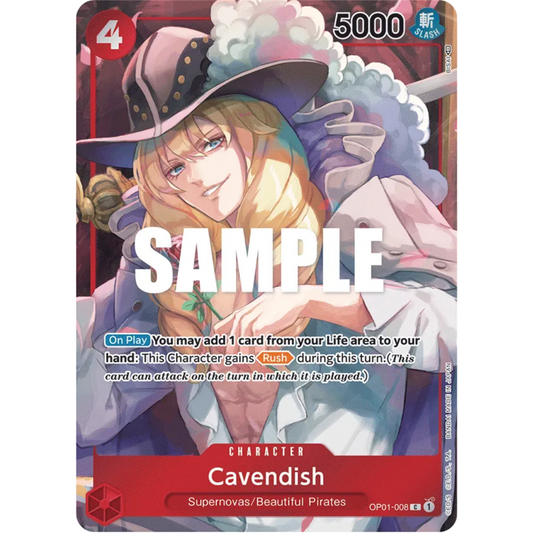 Cavendish (Box Topper) (OP01-008) - Romance Dawn Foil