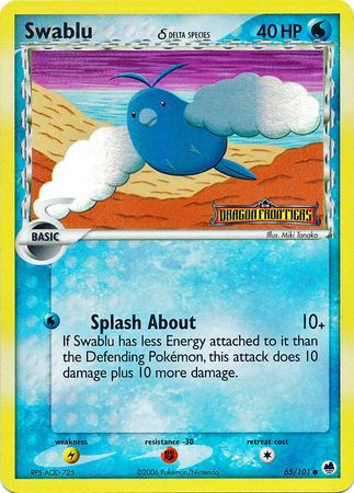 Swablu (Delta Species) 065  - Reverse Holofoil Dragon Frontiers - Common