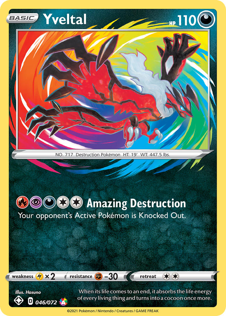 Yveltal 046  - Holofoil Shining Fates - Amazing Rare