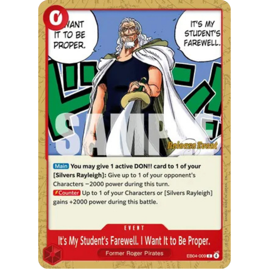 It's My Student's Farewell. I Want It to Be Proper. (EB04-009) - Adventure on Kami's Island Release Event Cards