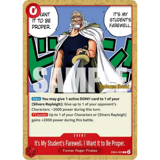 It's My Student's Farewell. I Want It to Be Proper. (EB04-009) - Adventure on Kami's Island Release Event Cards