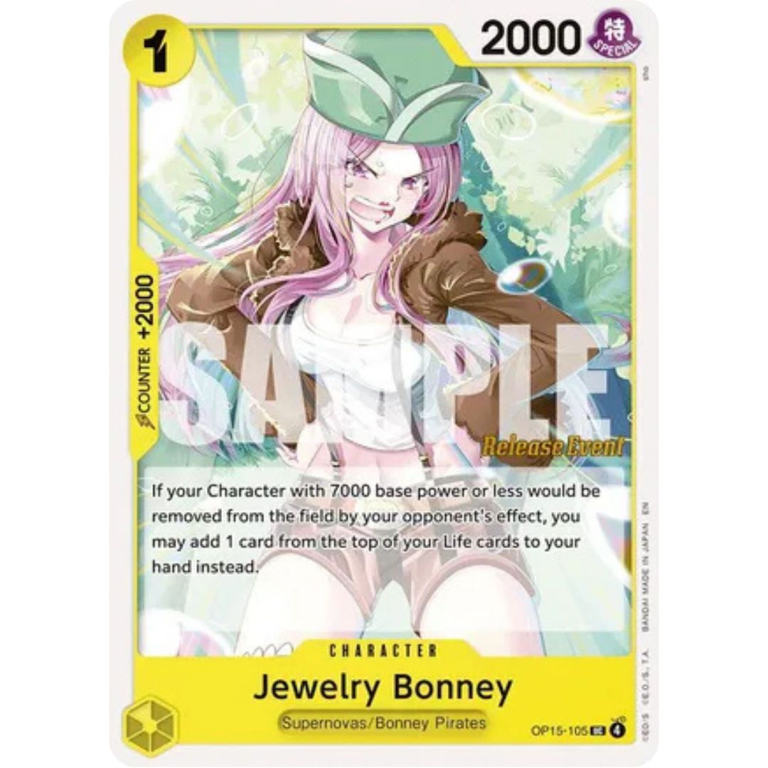 Jewelry Bonney (OP15-105) (OP15-105) - Adventure on Kami's Island Release Event Cards