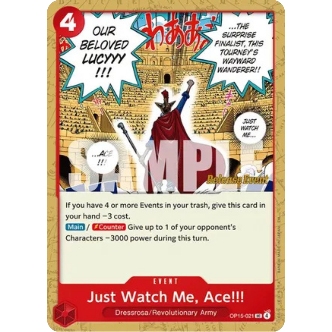 Just Watch Me, Ace!!! (OP15-021) - Adventure on Kami's Island Release Event Cards