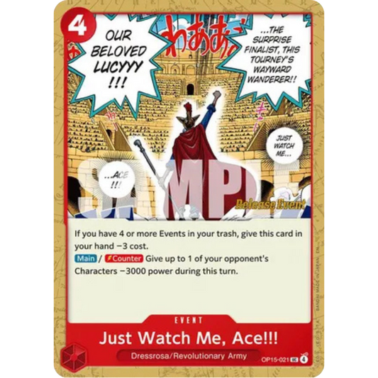 Just Watch Me, Ace!!! (OP15-021) - Adventure on Kami's Island Release Event Cards