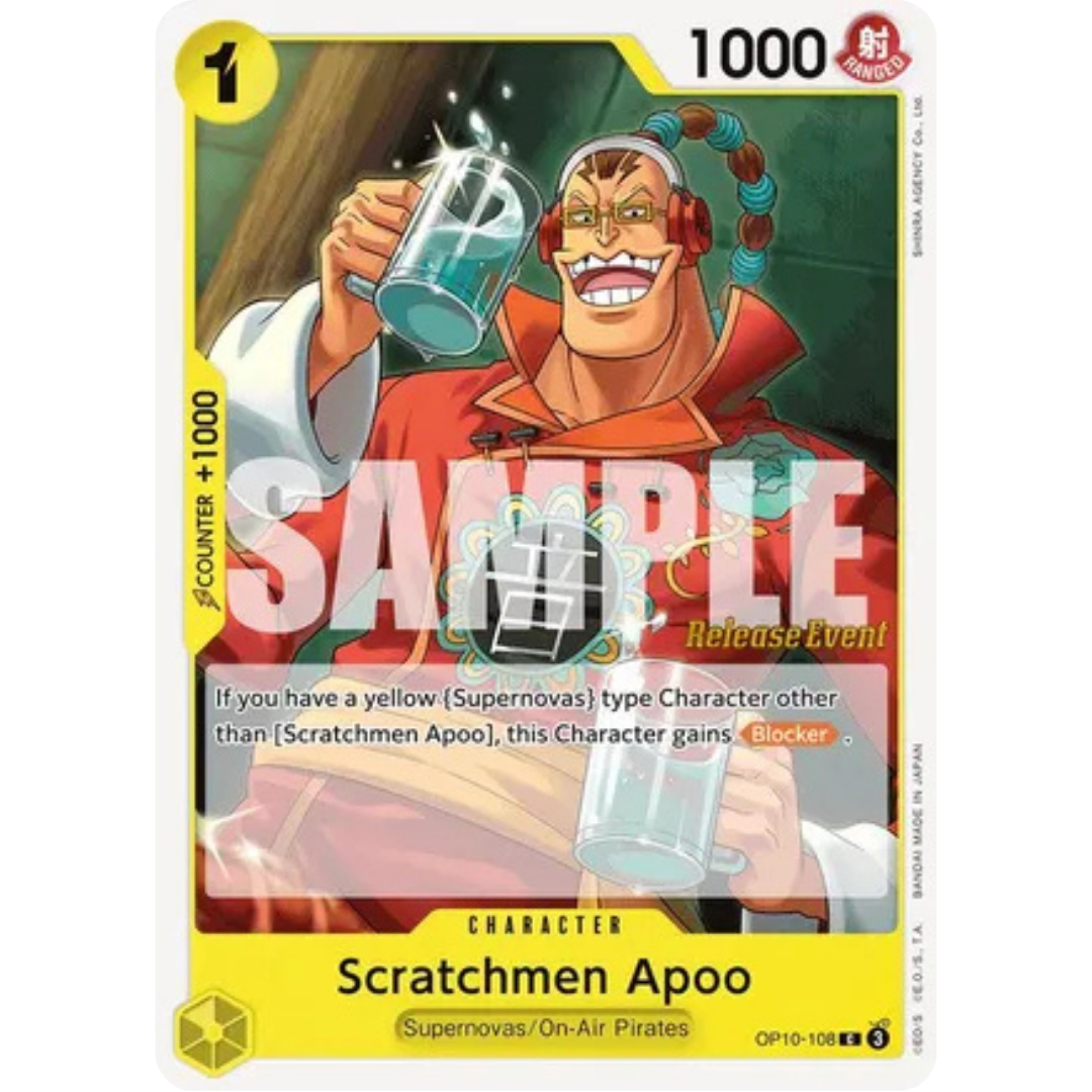 Scratchmen Apoo (OP10-108) - Royal Blood Release Event Cards