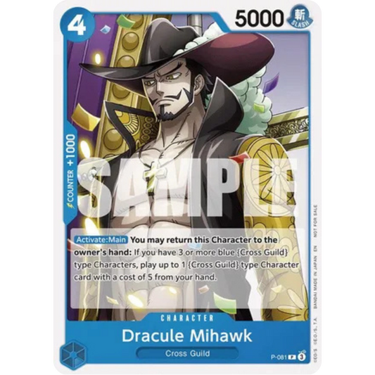 Dracule Mihawk (A Fist of Divine Speed Release Event) (P-081) - One Piece Promotion Cards