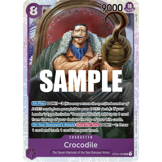 Crocodile (060) (OP04-060) - Kingdoms of Intrigue Foil