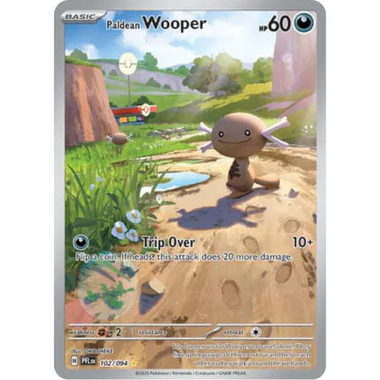 Paldean Wooper 102  - Holofoil ME02 Phantasmal Flames - Illustration Rare