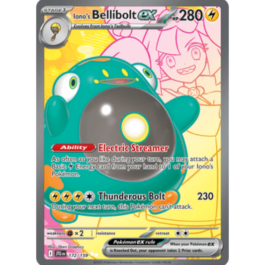 Iono's Bellibolt ex 172/159  - Holofoil SV09 Journey Together - Ultra Rare