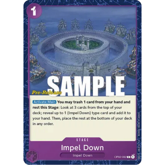 Impel Down (OP02-092) - Paramount War Pre-Release Cards