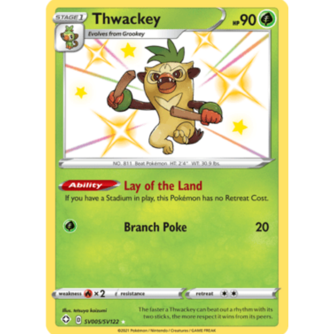 Thwackey SV005  - Holofoil Shining Fates Shiny Vault - Shiny Holo Rare