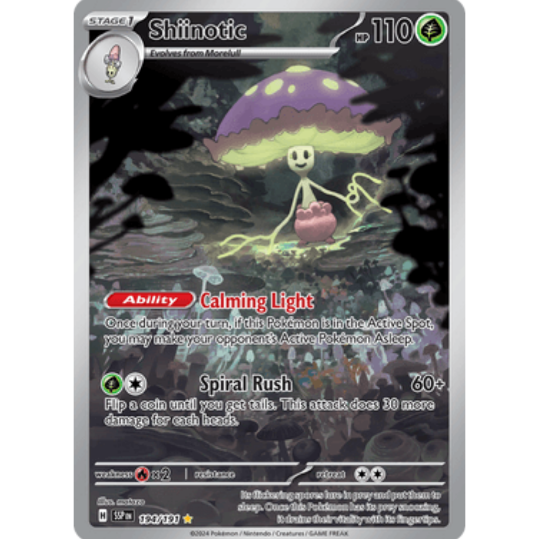 Shiinotic 194/191  - Holofoil SV08 Surging Sparks - Illustration Rare
