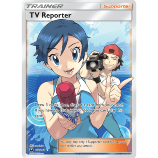 TV Reporter (Full Art) 167  - Holofoil SM  Celestial Storm - Ultra Rare