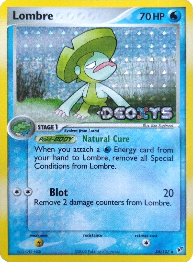 Lombre - 034/107/107  - Reverse Holofoil Deoxys - Uncommon