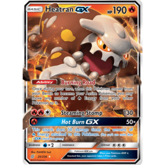 Heatran GX 025/236  - Holofoil SM  Unified Minds - Ultra Rare