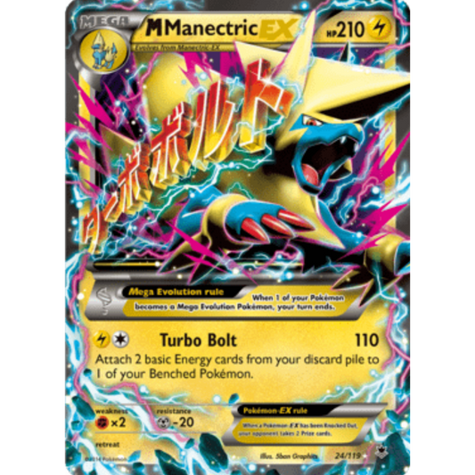 M Manectric EX 024/119  - Holofoil XY  Phantom Forces - Ultra Rare