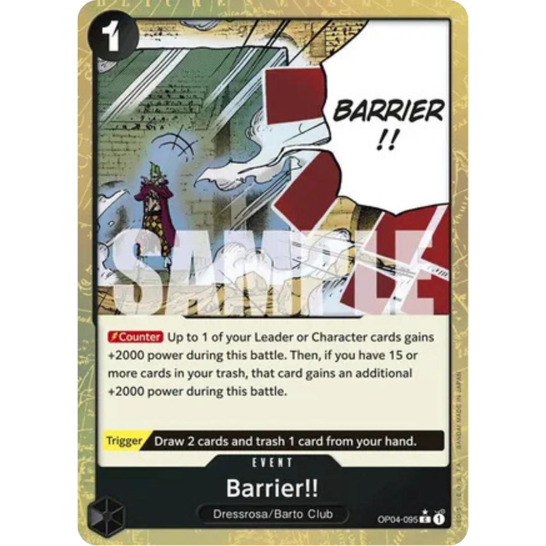 Barrier!! (Textured Foil) (OP04-095) - Premium Booster -The Best- Foil