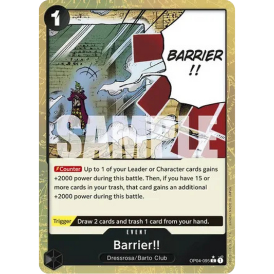 Barrier!! (Textured Foil) (OP04-095) - Premium Booster -The Best- Foil