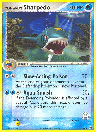 Team Aqua's Sharpedo - 18/95/95  Team Magma vs Team Aqua - Rare