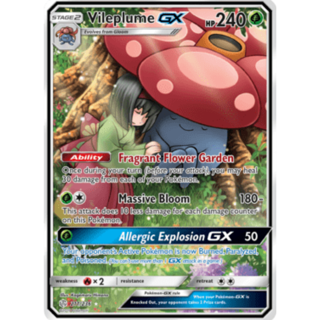Vileplume GX (Full Art) 211  - Holofoil SM  Cosmic Eclipse - Ultra Rare