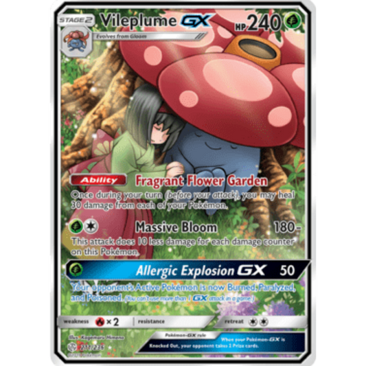 Vileplume GX (Full Art) 211  - Holofoil SM  Cosmic Eclipse - Ultra Rare