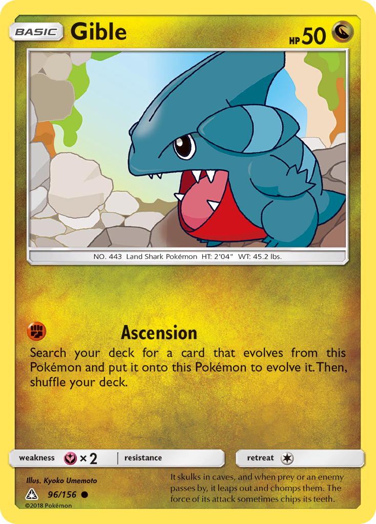 Gible (96) 096  SM  Ultra Prism - Common