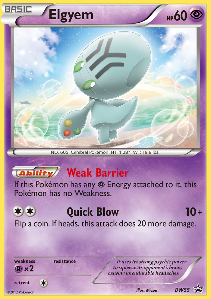 Elgyem - BW55  Black and White Promos - Promo
