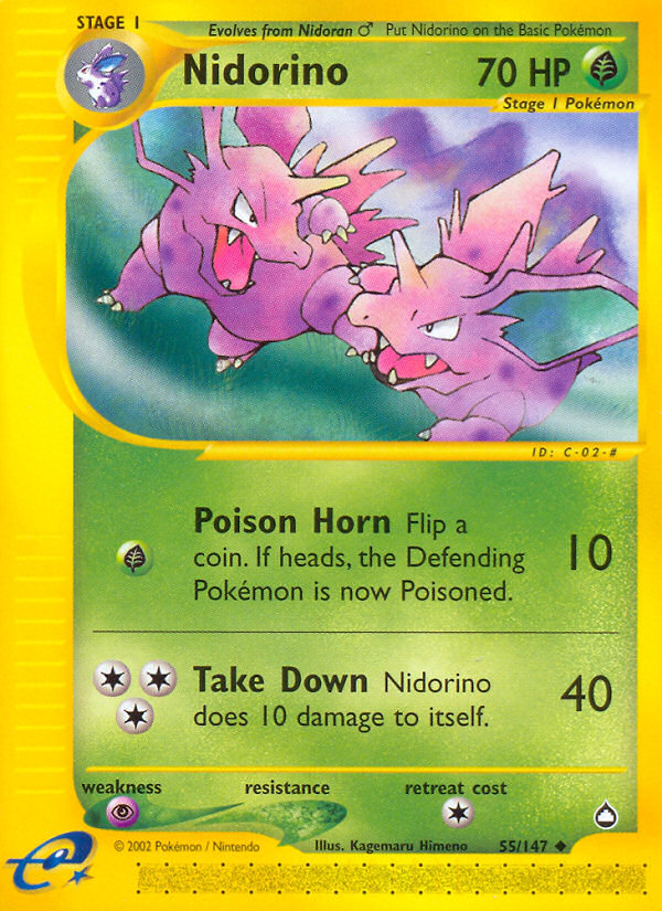 Nidorino 055/147  Aquapolis - Uncommon
