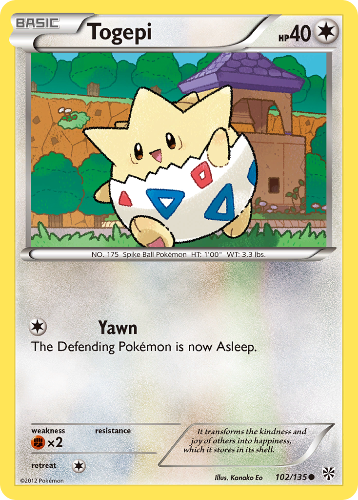 Togepi 102  Plasma Storm - Common